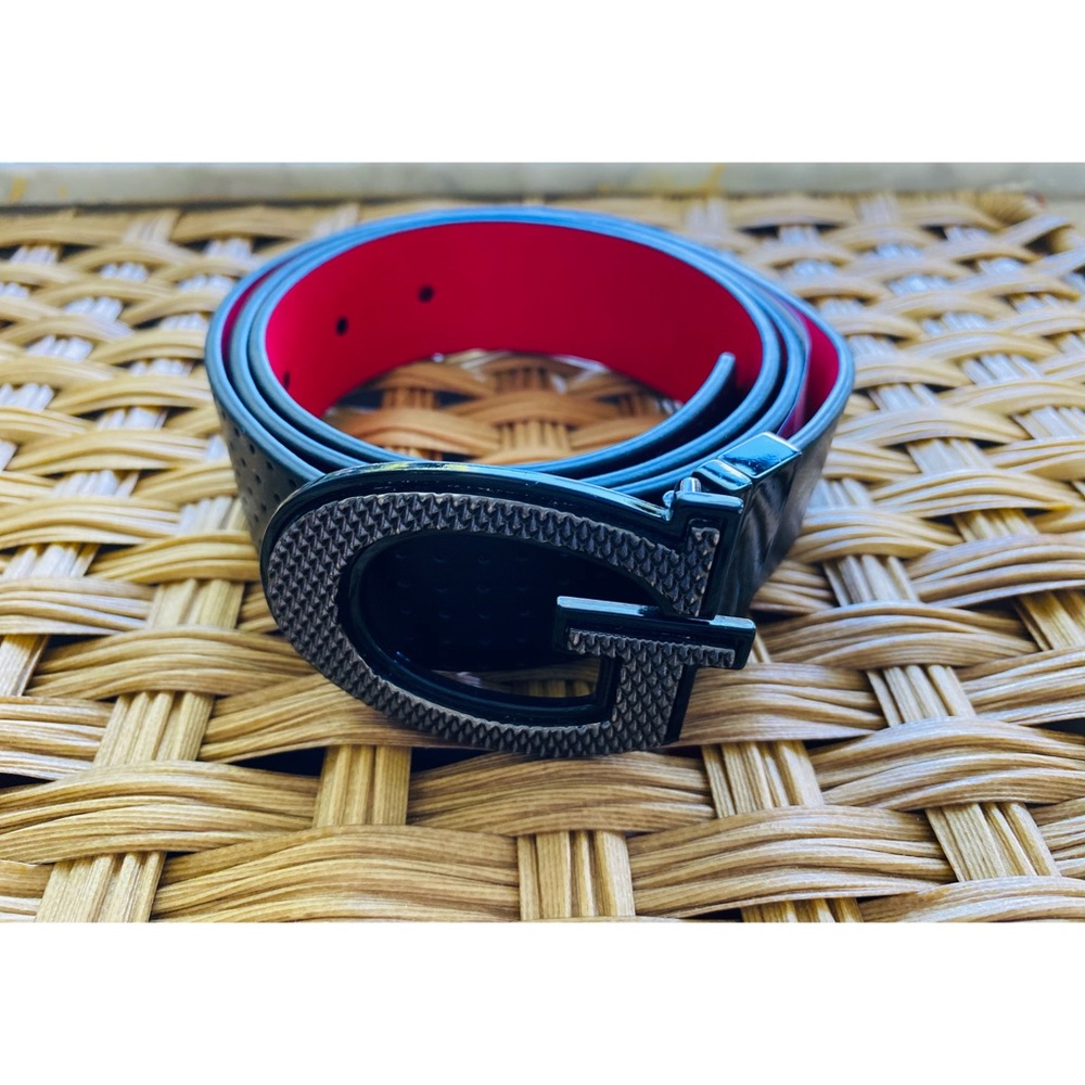 Guess Black Perforated belt size 36
